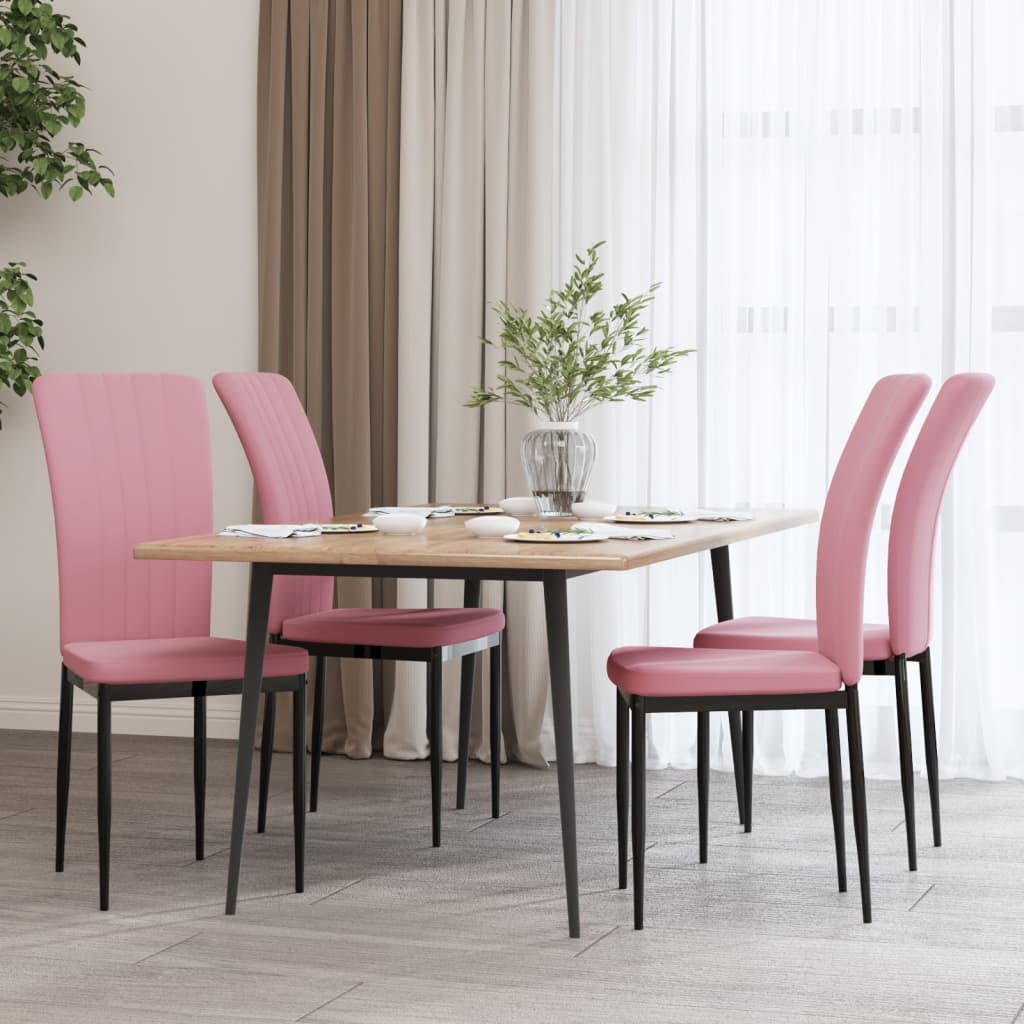 Chaises à manger lot de 4 Rose Velours