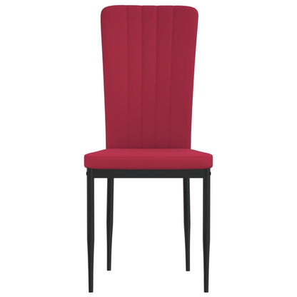 Chaises à manger lot de 4 Rouge bordeaux Velours