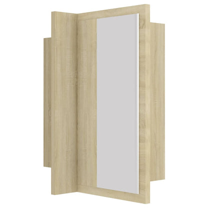 Armoire à miroir LED de bain Chêne sonoma 40x12x45 cm Acrylique