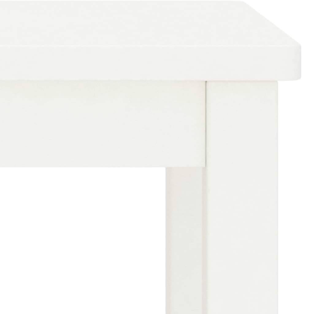 Table de chevet blanc 35x30x47 cm bois de pin massif