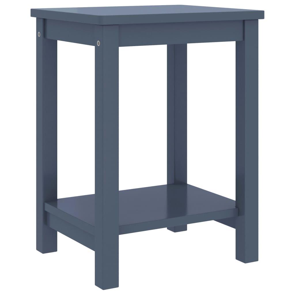 Table de chevet gris clair 35x30x47 cm bois de pin massif