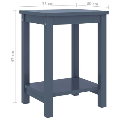 Table de chevet gris clair 35x30x47 cm bois de pin massif