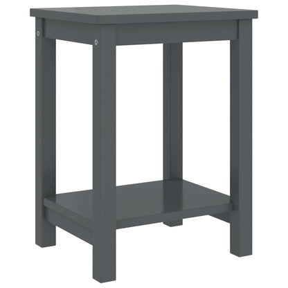 Table de chevet gris foncé 35x30x47 cm bois de pin massif