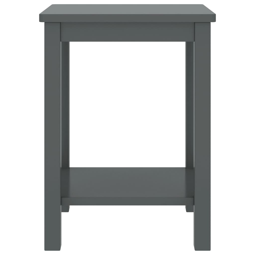 Table de chevet gris foncé 35x30x47 cm bois de pin massif