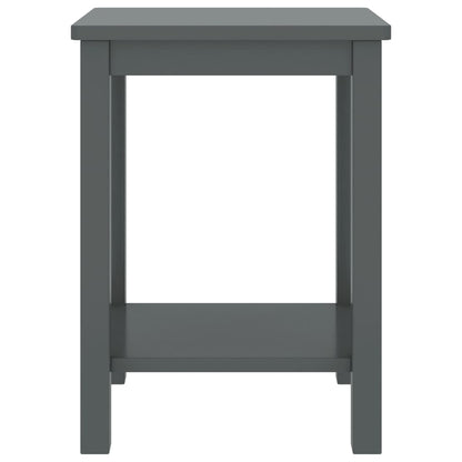 Table de chevet gris foncé 35x30x47 cm bois de pin massif