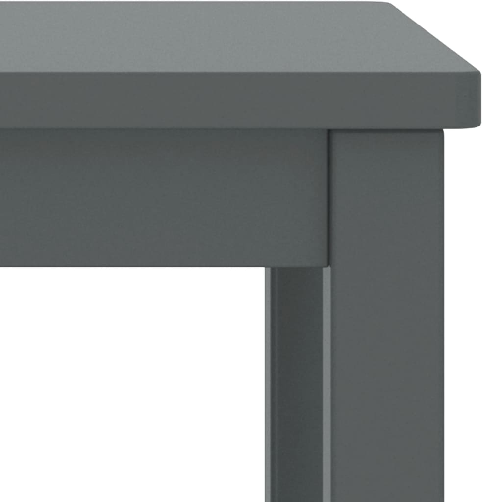 Table de chevet gris foncé 35x30x47 cm bois de pin massif