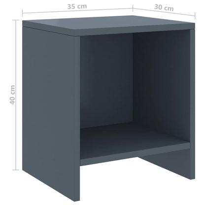 Table de chevet Gris clair 35x30x40 cm Bois de pin massif