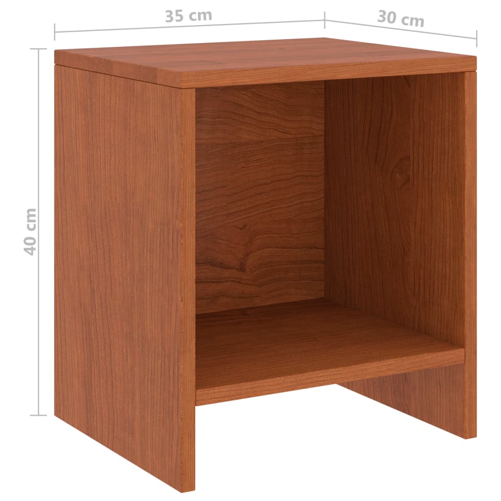 Tables de chevet 2pcs Marron miel 35x30x40cm Bois de pin massif