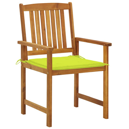 Chaises de jardin avec coussins lot de 4 Bois d'acacia massif