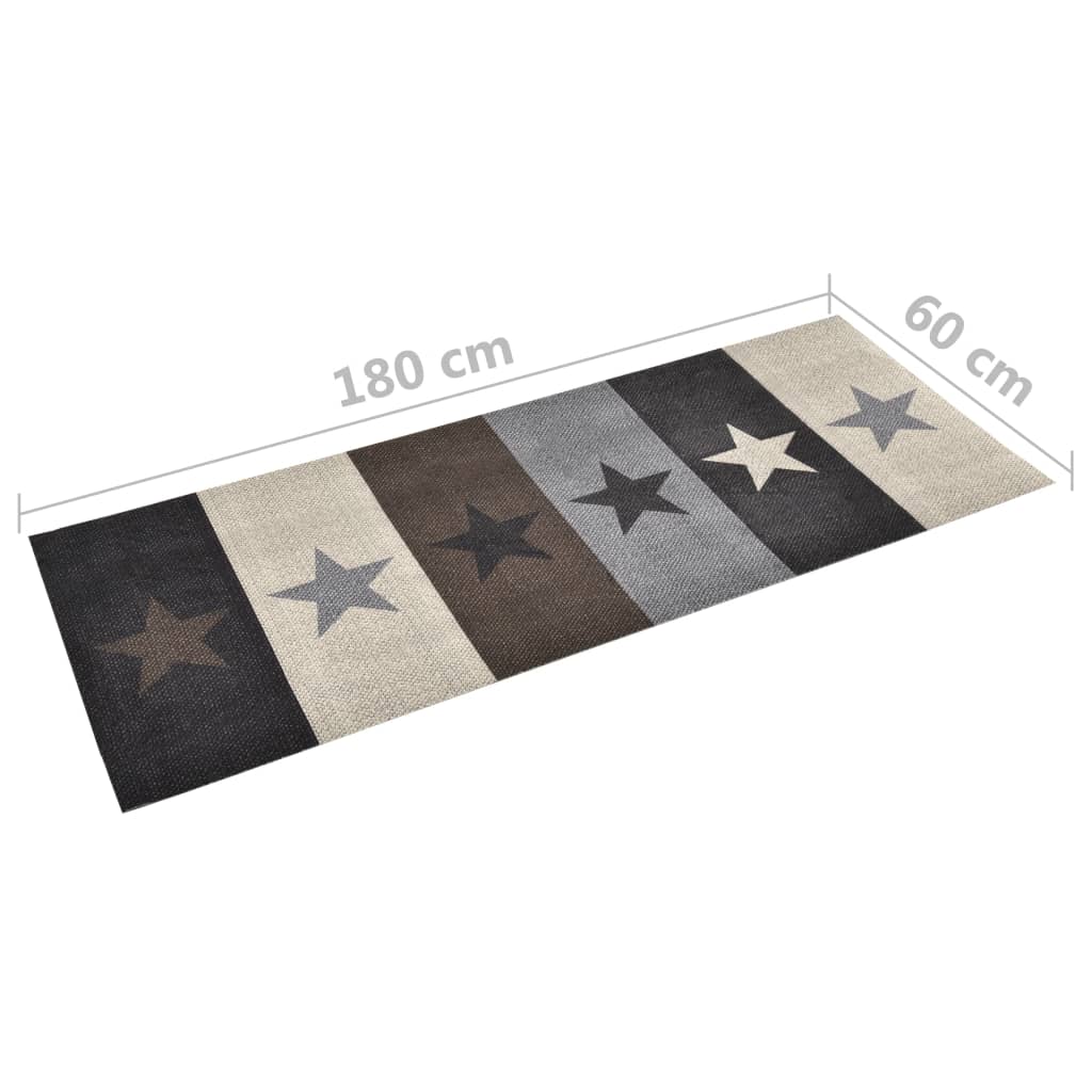 Tapis de sol de cuisine lavable Étoile 60x180 cm