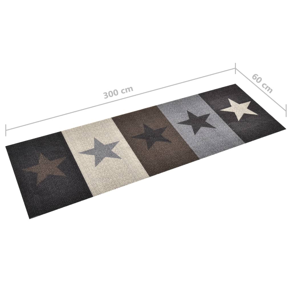 Tapis de cuisine lavable Étoiles 60x300 cm