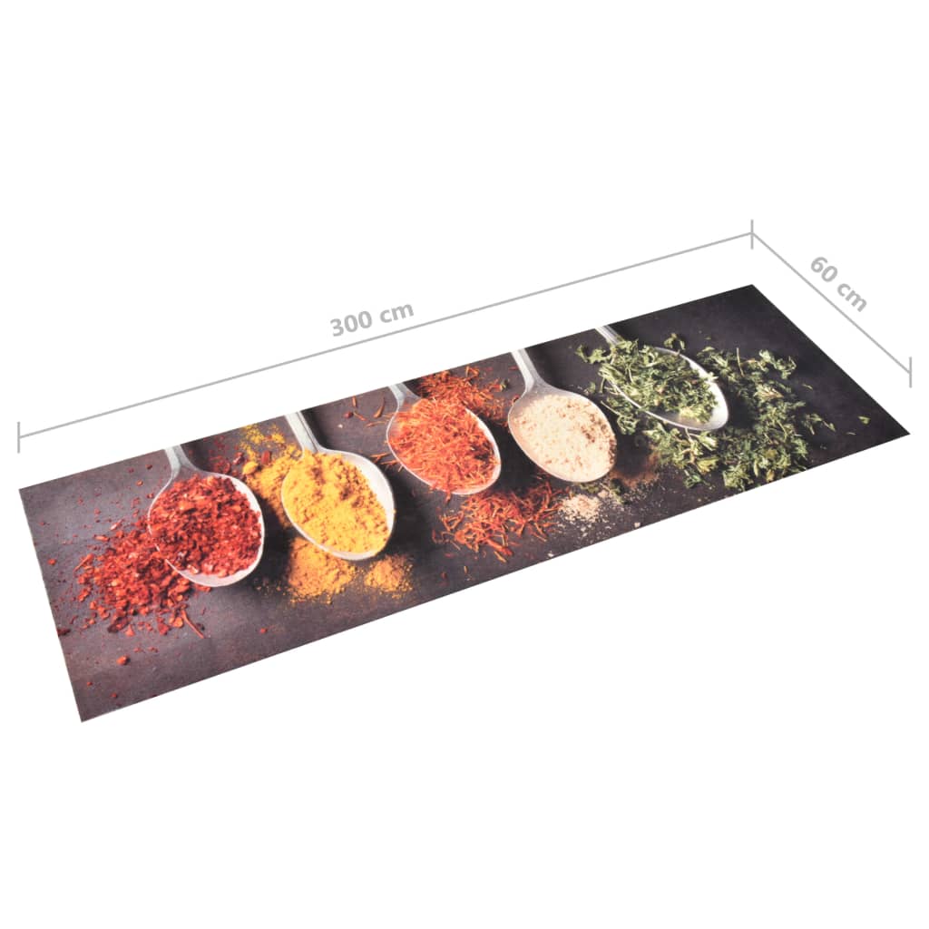 Tapis de cuisine lavable Cuillères 60x300 cm