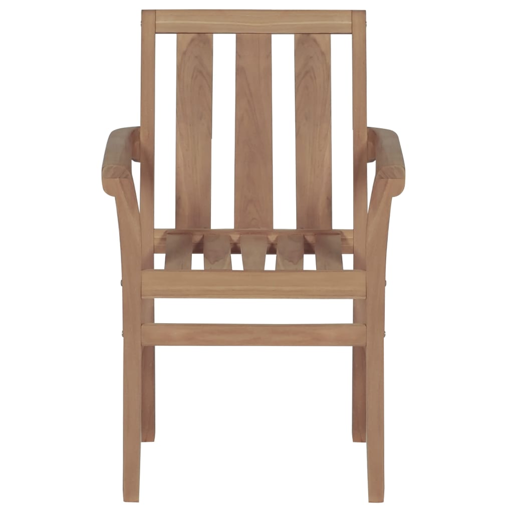 Chaises de jardin lot de 2 et coussins noir Bois de teck massif