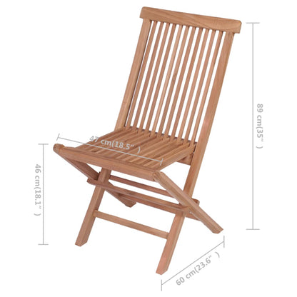 Chaises de jardin et coussins beige lot de 4 Bois teck massif