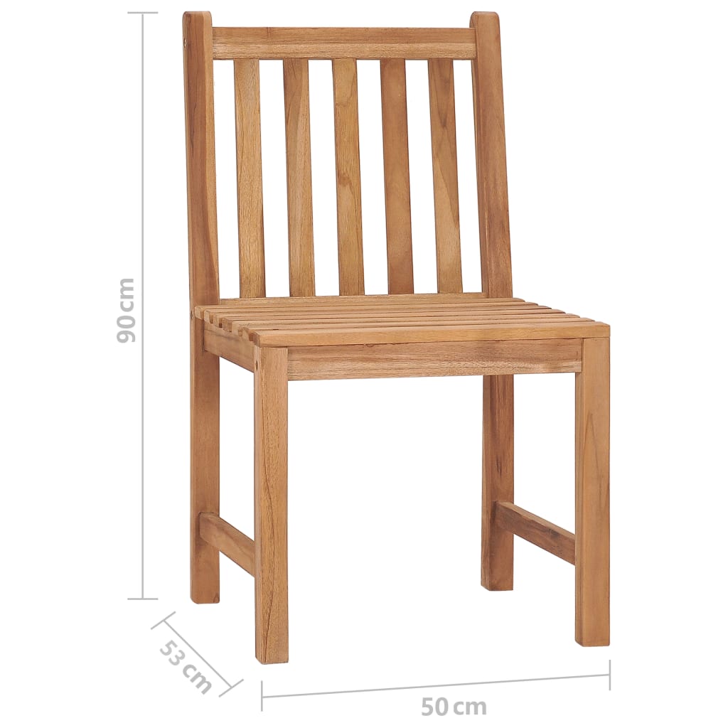 Chaises de jardin lot de 2 avec coussins Bois de teck massif