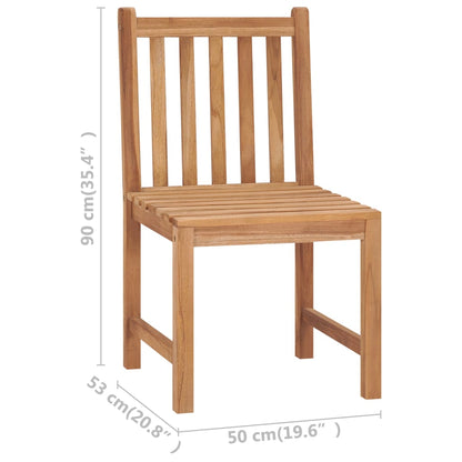 Chaises de jardin lot de 2 avec coussins Bois de teck massif