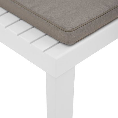 Chaises de salon de jardin et coussins lot de 2 Plastique Blanc