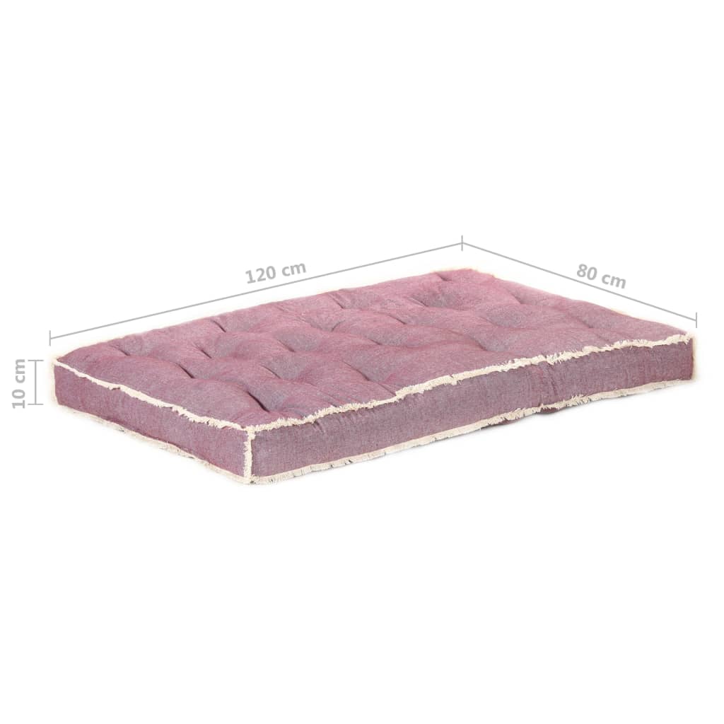 Coussin de canapé palette Rouge bordeaux 120x80x10 cm