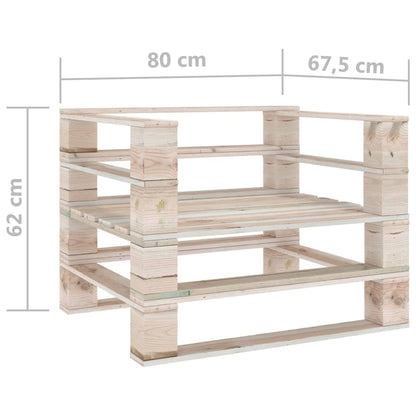 Canapé palette de jardin Bois de pin imprégné