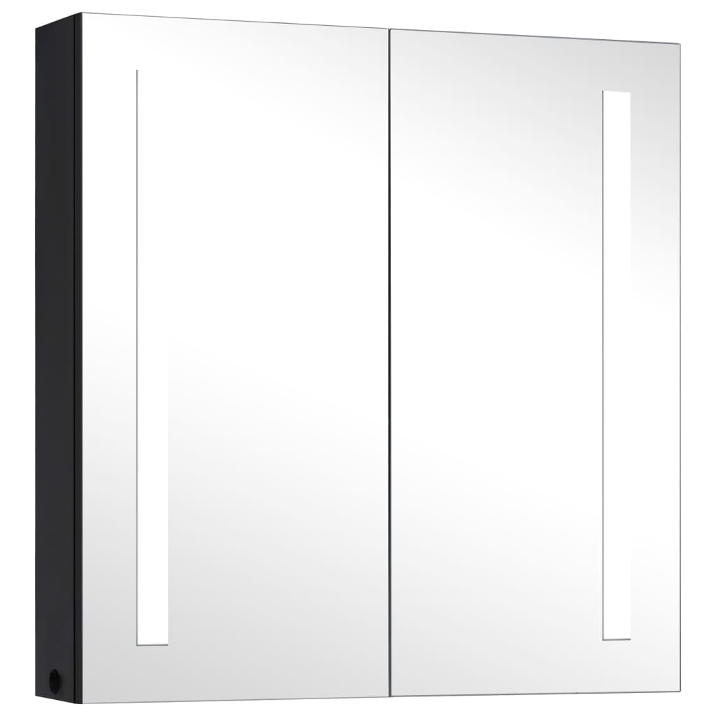 Armoire de salle de bain à miroir LED 62x14x60 cm