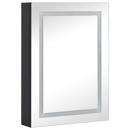 Armoire de salle de bain à miroir LED 50x13x70 cm