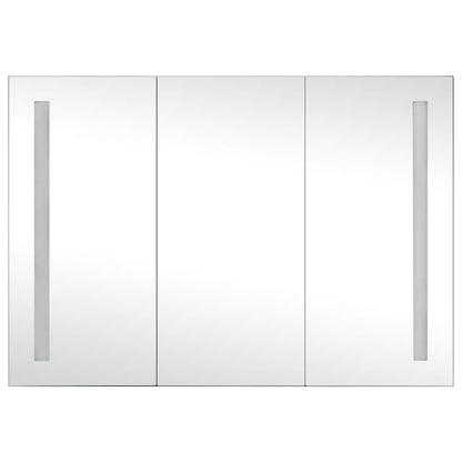 Armoire de salle de bain à miroir LED 89x14x62 cm