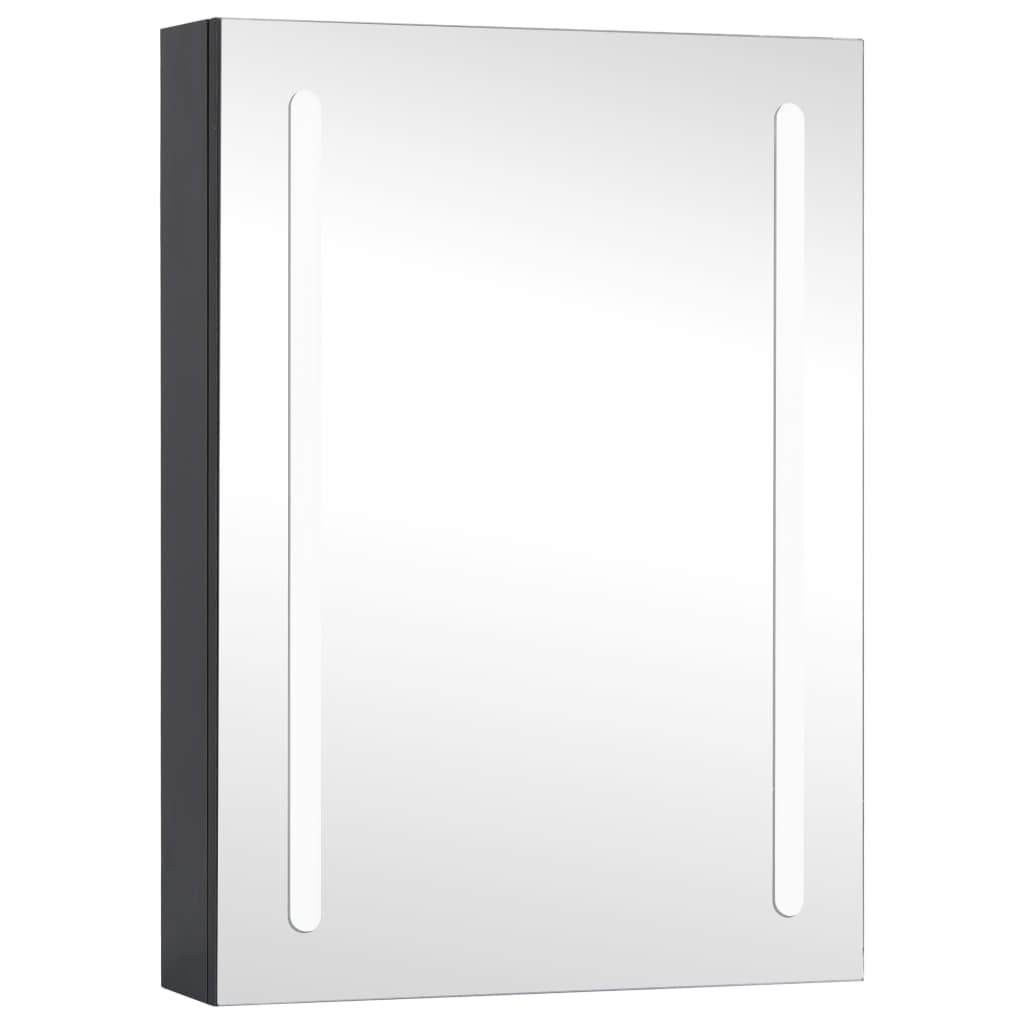 Armoire de salle de bain à miroir LED 50x13x70 cm