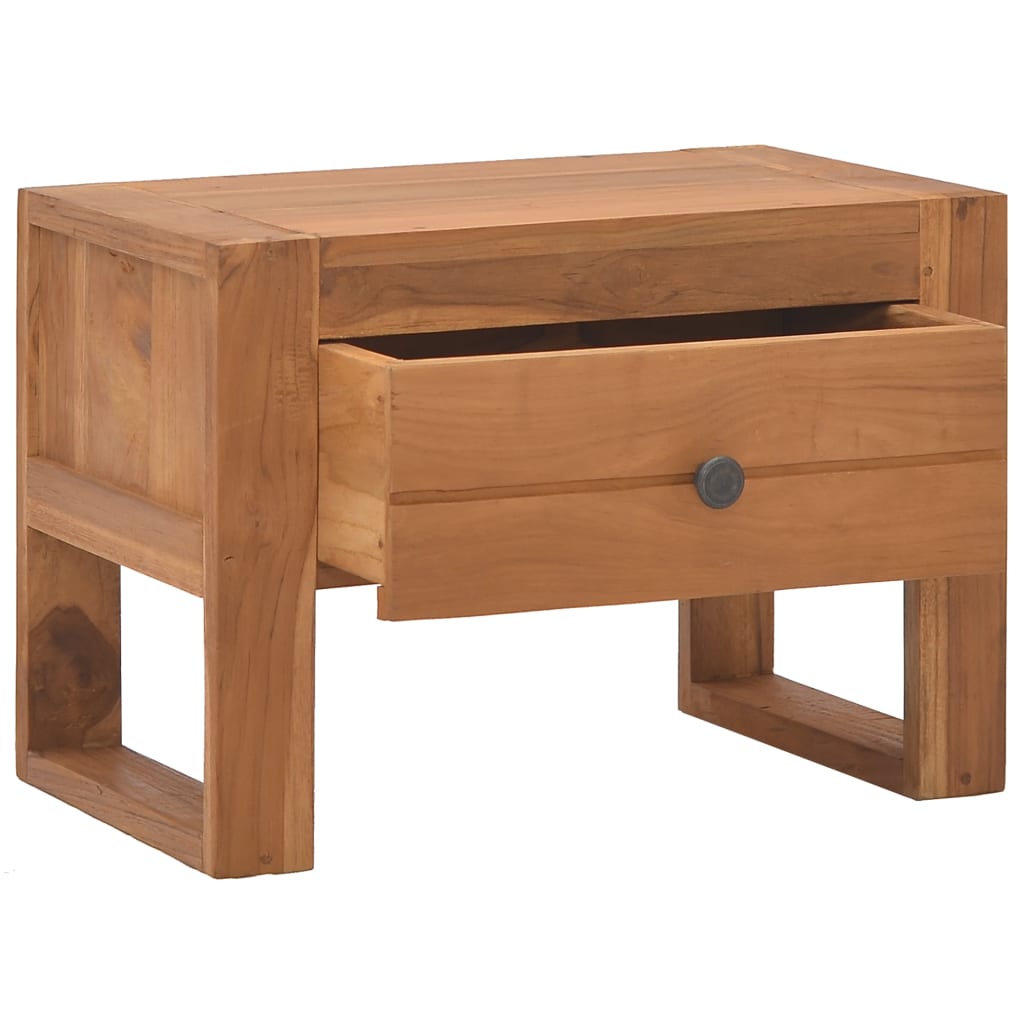 Table de chevet 50x30x35 cm Bois de teck solide