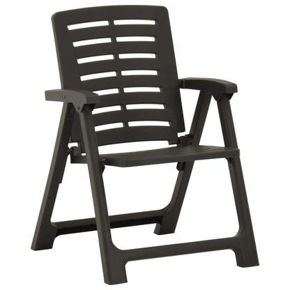 Chaises de jardin lot de 2 Plastique Anthracite