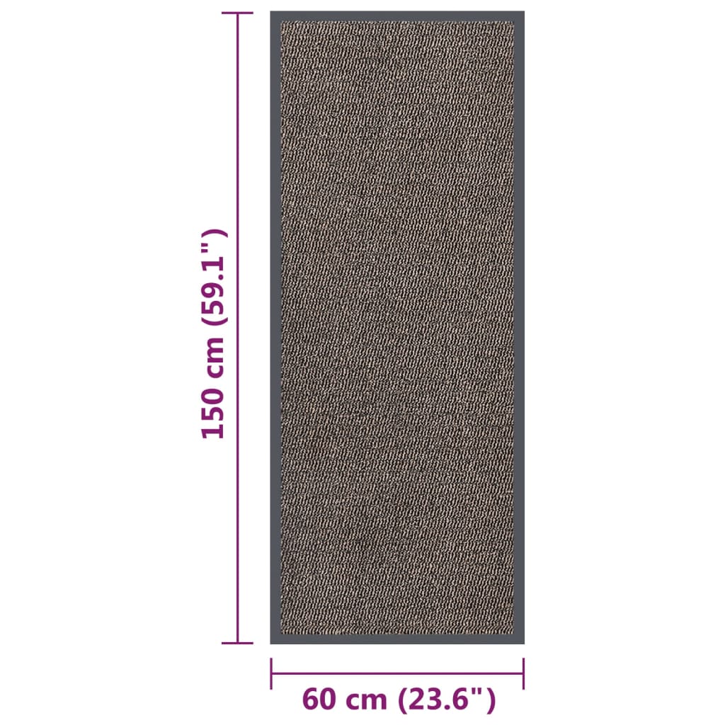 Paillasson touffeté 60x150 cm Marron foncé