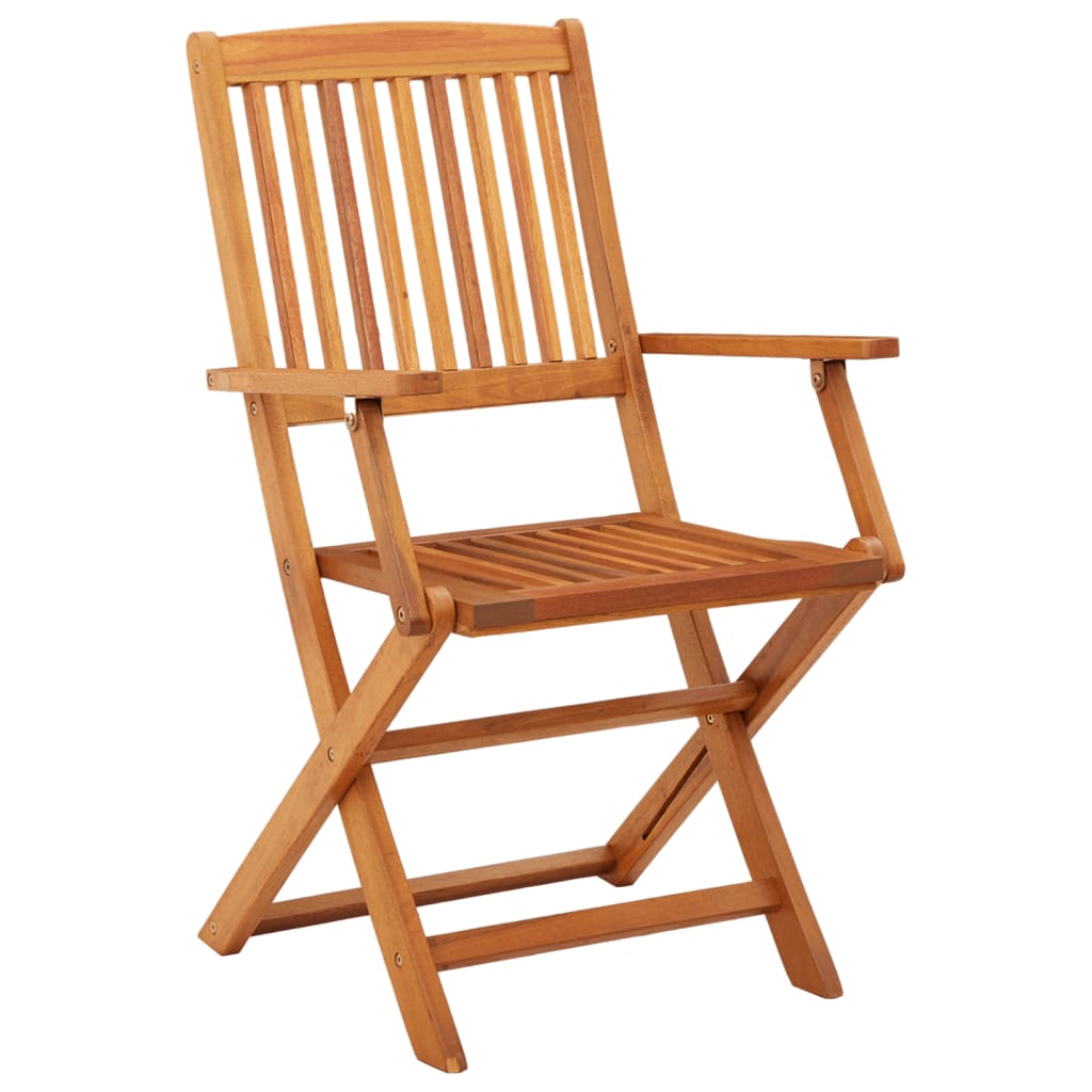 Chaises de jardin pliables lot de 2 Bois d'eucalyptus massif