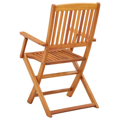 Chaises de jardin pliables lot de 2 Bois d'eucalyptus massif