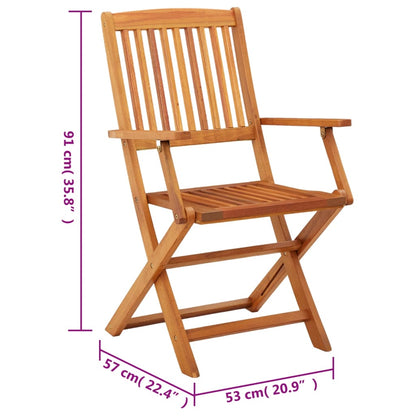 Chaises de jardin pliables lot de 2 Bois d'eucalyptus massif