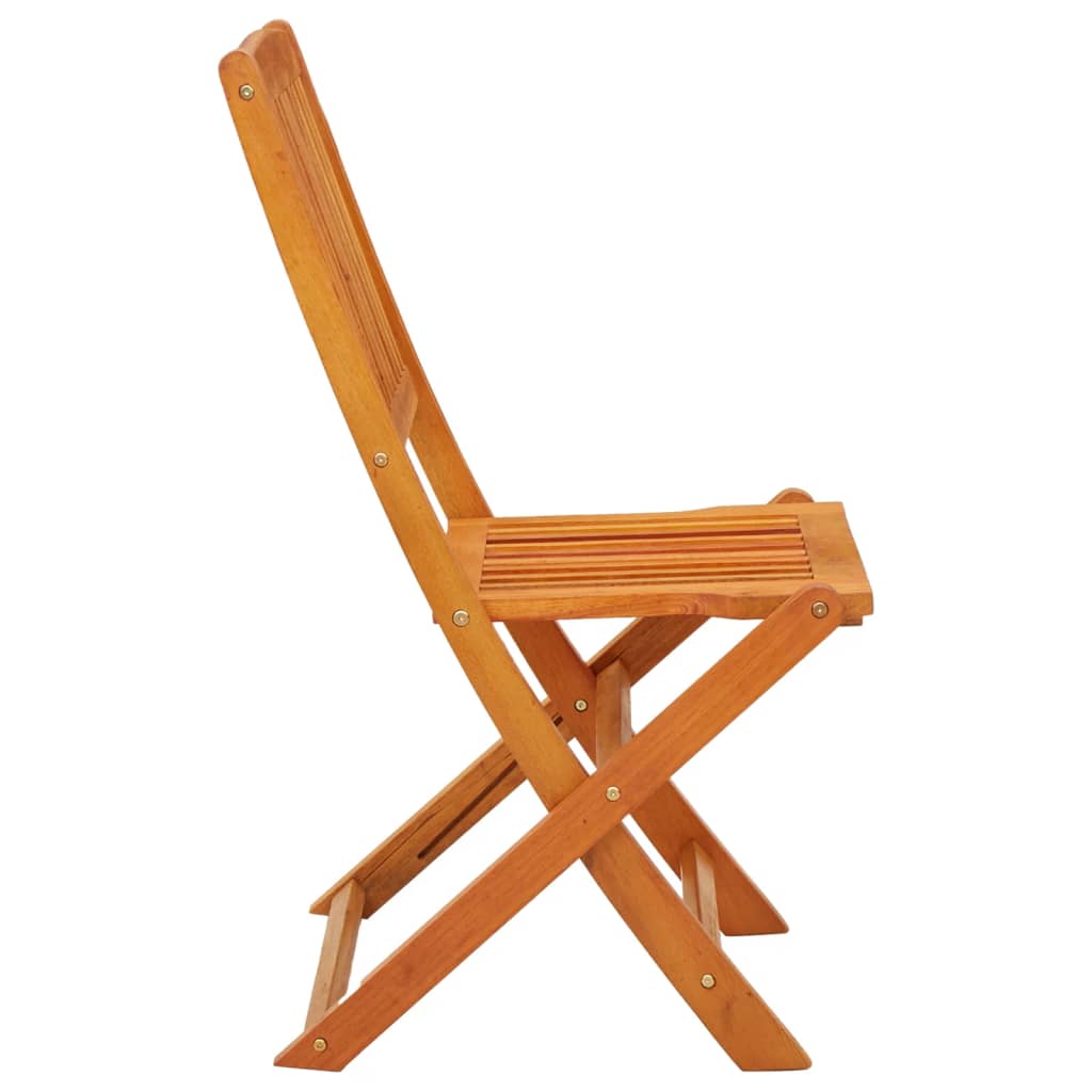 Chaises de jardin pliables lot de 2 Bois d'eucalyptus massif