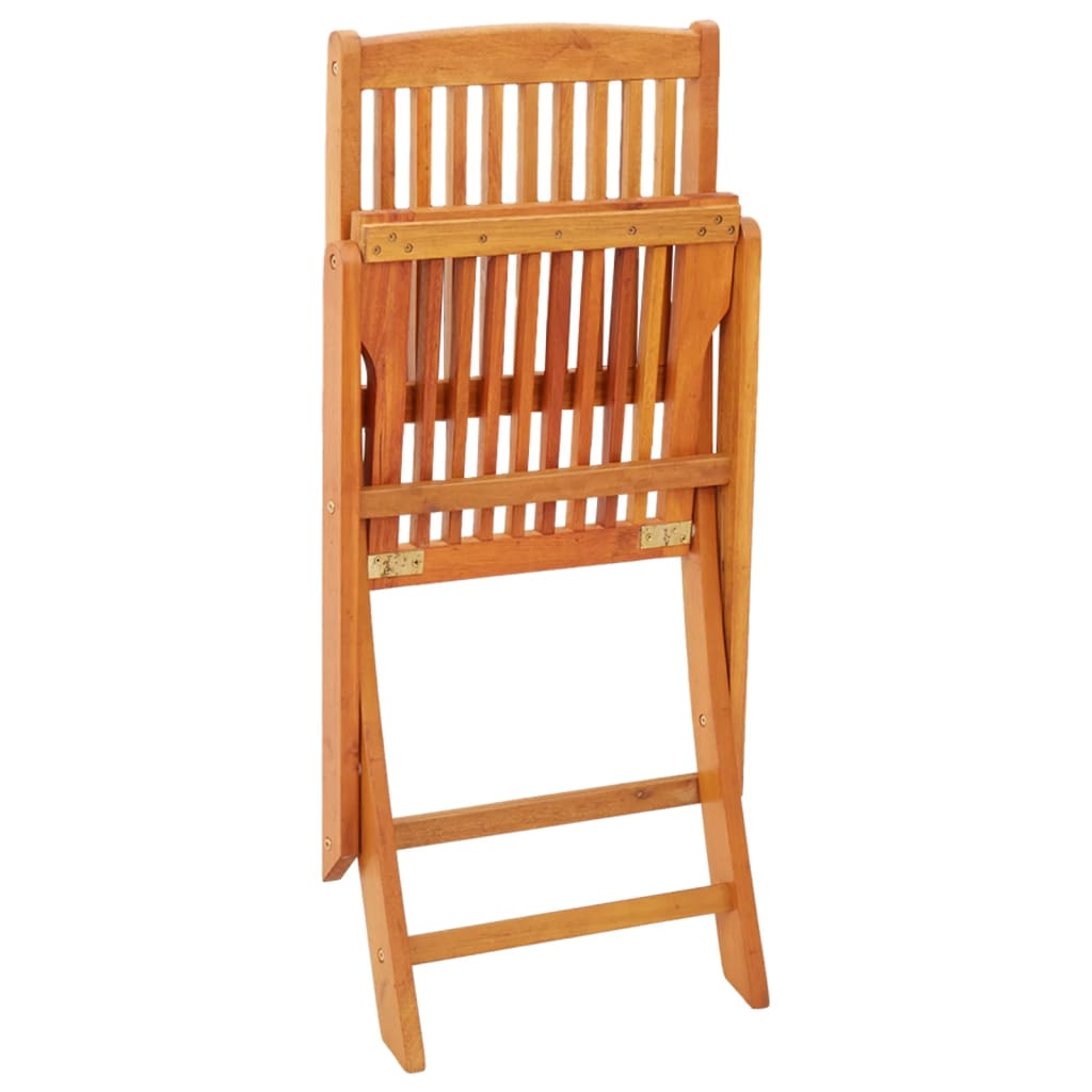 Chaises de jardin pliables lot de 2 Bois d'eucalyptus massif