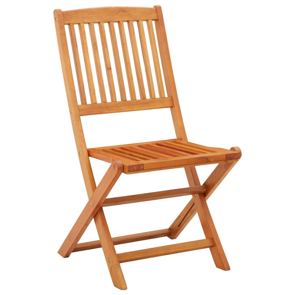 Chaises de jardin pliables lot de 4 Bois d'eucalyptus massif