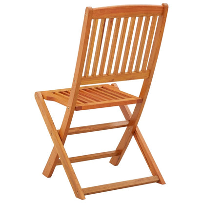 Chaises de jardin pliables lot de 4 Bois d'eucalyptus massif