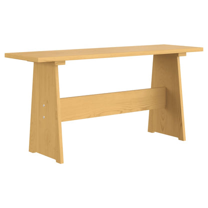 Table à manger avec banc REINE marron miel bois de pin solide