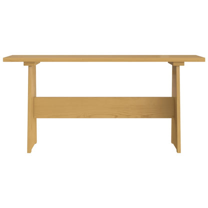 Table à manger avec banc REINE marron miel bois de pin solide