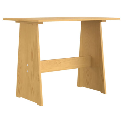 Table à manger avec banc REINE marron miel bois de pin solide