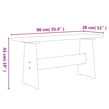 Table à manger avec banc REINE marron miel bois de pin solide