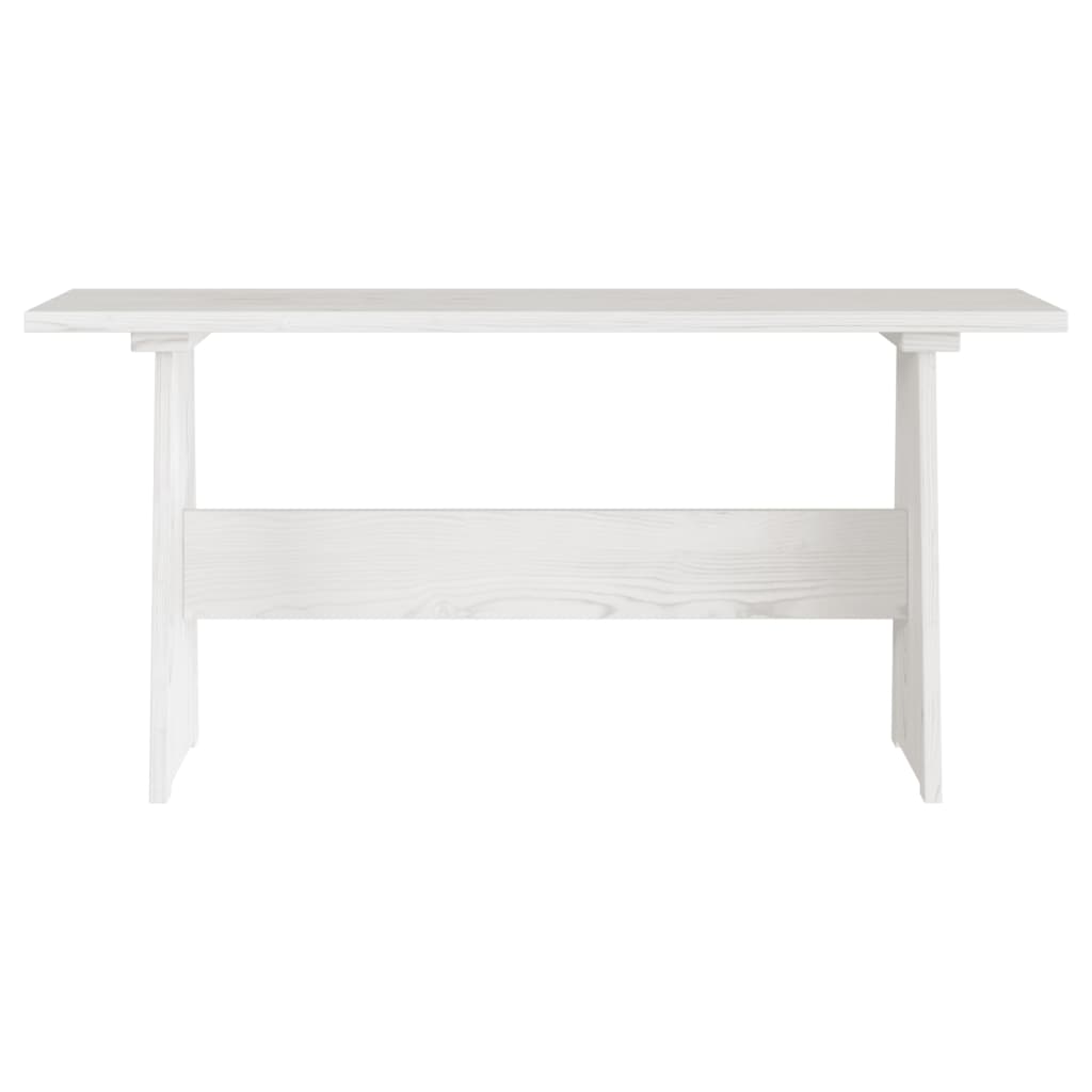 Table à manger avec banc REINE blanc bois de pin solide