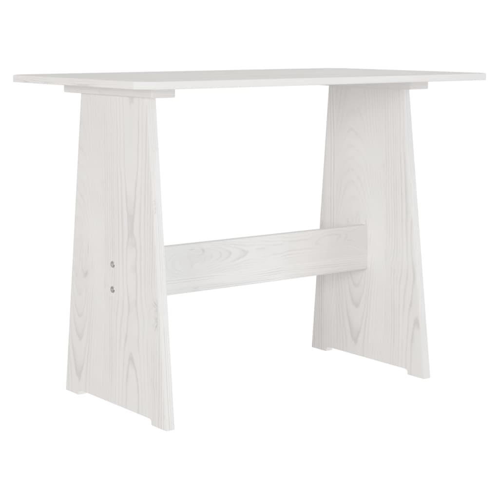 Table à manger avec banc REINE blanc bois de pin solide