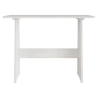 Table à manger avec banc REINE blanc bois de pin solide