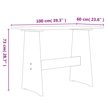 Table à manger avec banc REINE blanc bois de pin solide