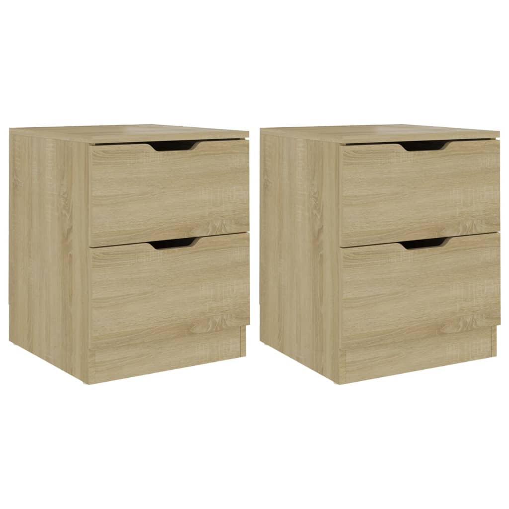 Tables de chevet 2 pcs chêne sonoma 40x40x50 cm bois ingénierie