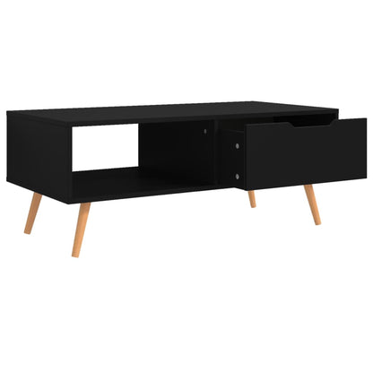 Table basse Noir 100x49,5x43 cm Bois d'ingénierie