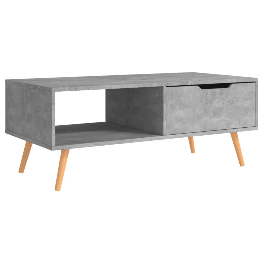 Table basse Gris béton 100x49,5x43 cm Bois d'ingénierie