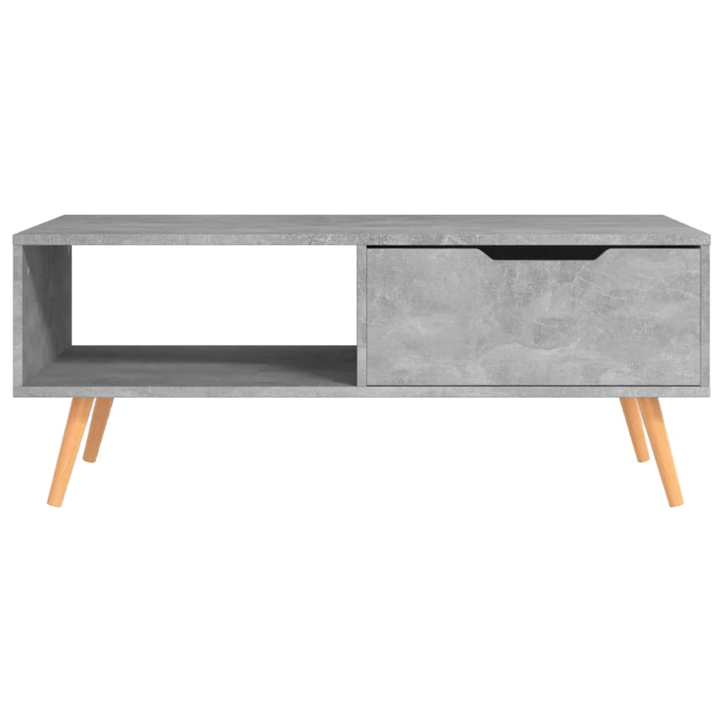 Table basse Gris béton 100x49,5x43 cm Bois d'ingénierie