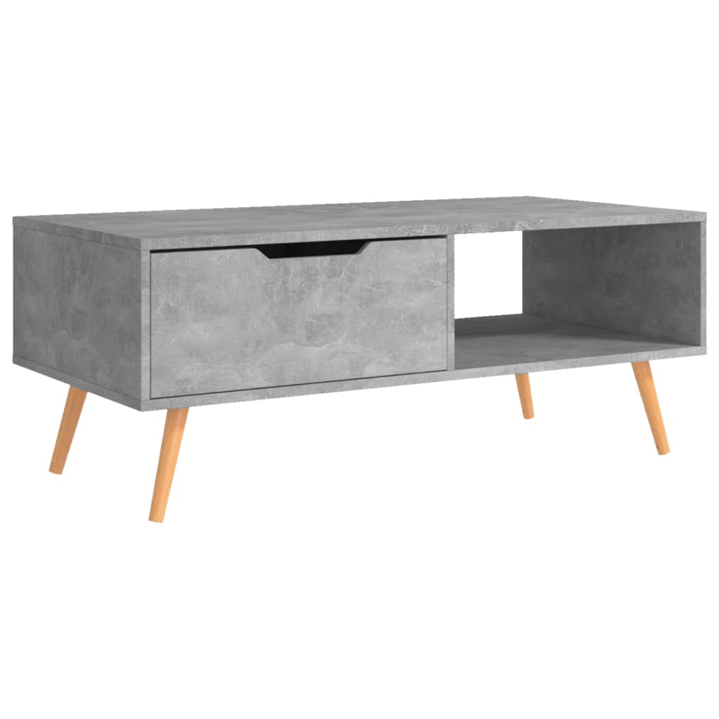 Table basse Gris béton 100x49,5x43 cm Bois d'ingénierie